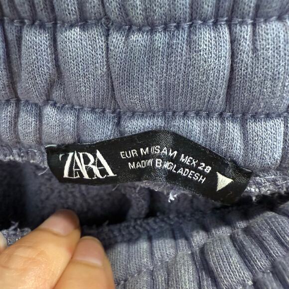 Zara Gray Slogan Striped West Columbia Jogger Trousers Sz M - Picture 6 of 12